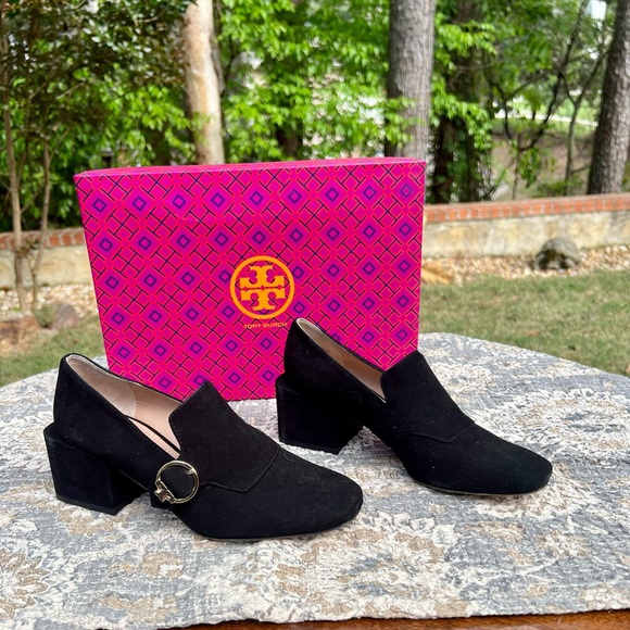 NIB Tory Burch Asymmetrical Block Heel Loafer - size 5 - Picture 2 of 12
